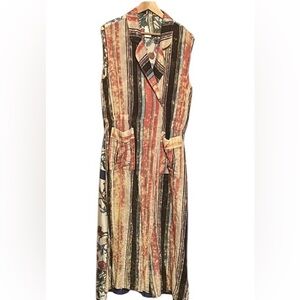 Aratta Silent Journey Hold Your Breath Maxi Dress Duster S Boho Long Distressed
